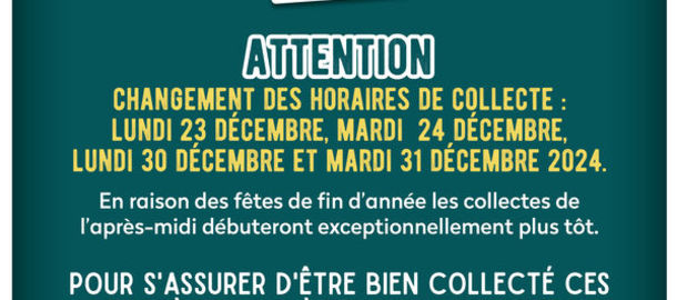 SYCLUM Horaires collecte avance