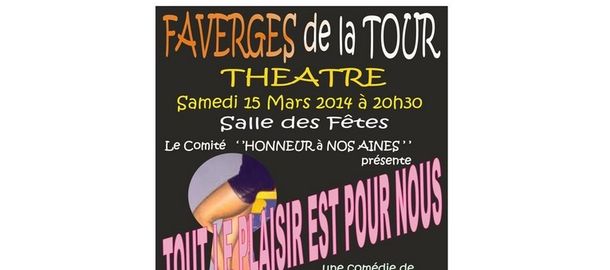Soire Thtre organise par le Comit Honneur  nos Ans