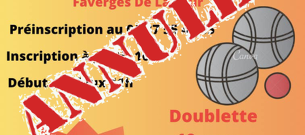 Gnration Favergeoise - Concours de boule - ANNUL