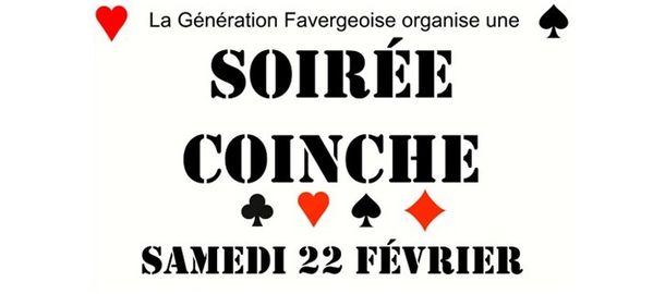 Soire Coinche organise par Gnration Favergeoise