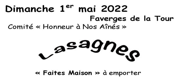 Honneur  nos Ans - Lasagnes