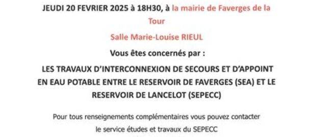 SEPECC Réunion publique