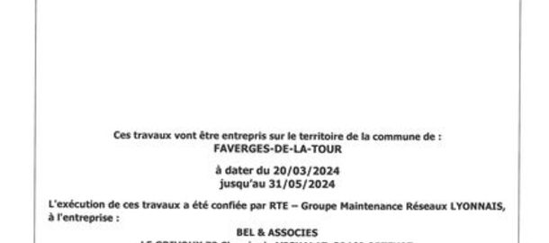 RTE Travaux d'entretien