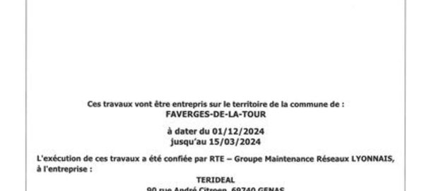RTE Travaux d'entretien