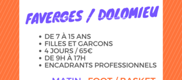 BCFD Semaine sportive Faverges/Dolomieu