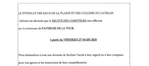 SEPECC - Relev� des compteurs