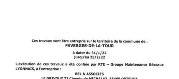 RTE Travaux d'entretien