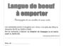 Honneur  nos AINES Langue de boeuf  emporter