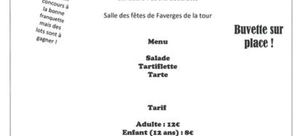 GENERATION FAVERGEOISE CONCOURS DE COINCHE ET REPAS