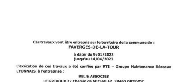 RTE Travaux d'entretien