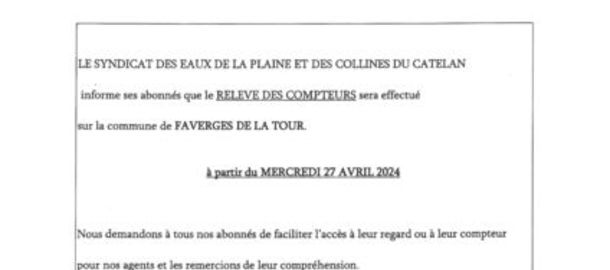 SEPECC Relev des compteurs