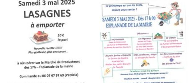 March de producteurs - Lasagnes  emporter
