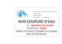 Avis de coupure d'eau