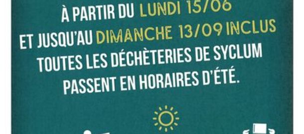 SYCLUM CHANGEMENT D'HORAIRES D�ch�teries